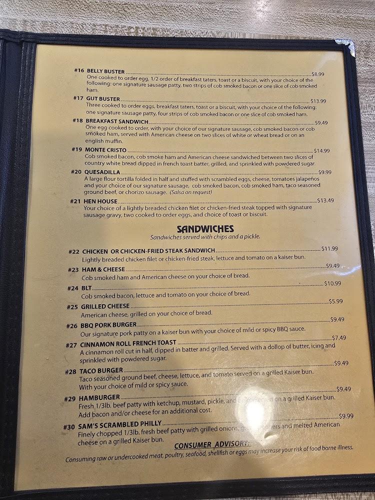 Scrambled Sam's Menu image 2